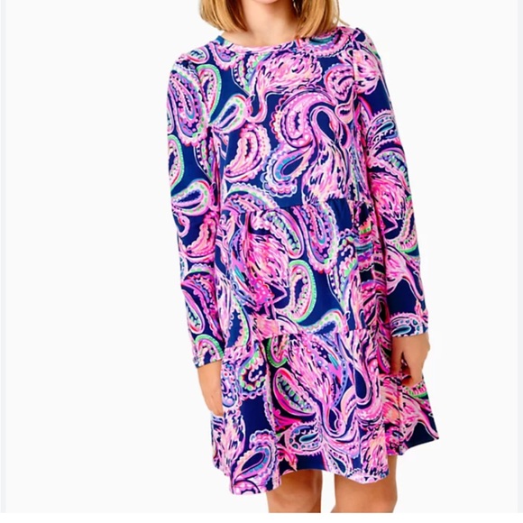 Lilly Pulitzer Arlette dress and matching leggings size large kids *read - Picture 8 of 8
